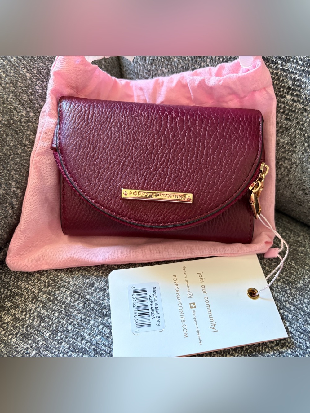 Poppy and Peonies Margaux Wallet - Berry